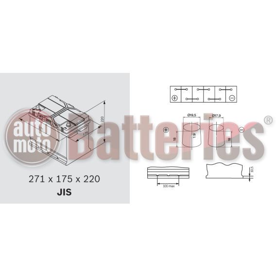 Μπαταρία Αυτοκινήτου Exide Excell EB705 12V 70AH  540EN A-Εκκίνησης