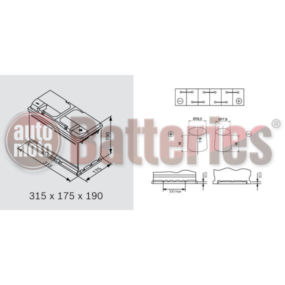Μπαταρία Αυτοκινήτου Exide Premium EA900 12V  90AH  720EN A-Εκκίνησης
