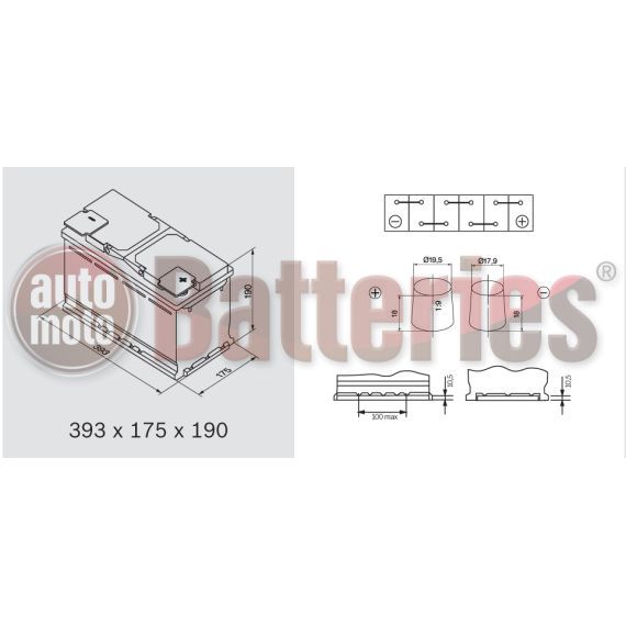 Μπαταρία Αυτοκινήτου EXIDE EFB Start Stop EL1050  12V 105Ah  950A-Εκκίνησης