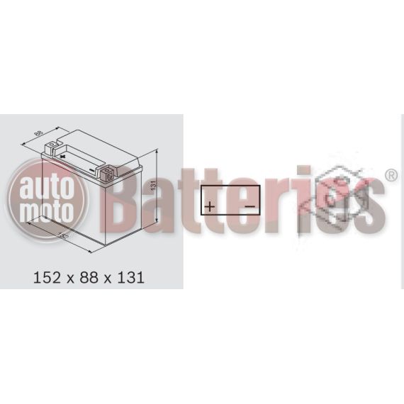 YTX12-BS EXIDE li-ion Lithium Motorbike & Sport Battery ELTX12