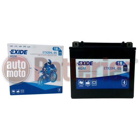 Exide AGM YTX20HL-BS Motorbike & Sport Battery ETX20HL-BS