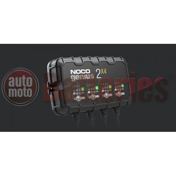 Φορτιστής συντήρησης μπαταριών NOCO GENIUS2X4EU 4 θέσεων φόρτισης 8Α (2Α ανά θέση φόρτισης)