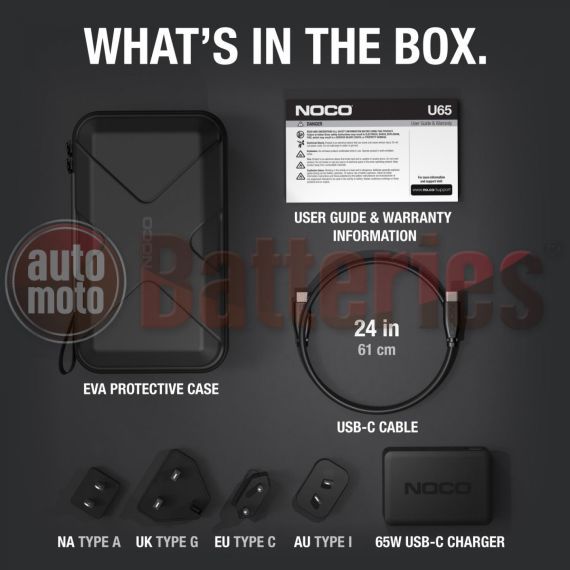Noco Φορτιστής Εκκινητών USB-C U65 65 Watt