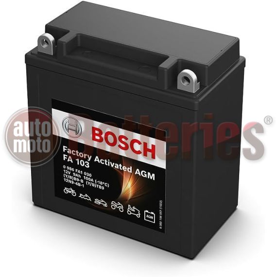 BOSCH Battery  FA103 AGM Factory Activated YB9-B