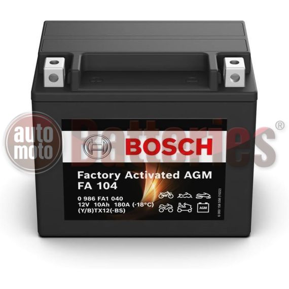 BOSCH Battery  FA104 AGM Factory Activated YTX12-BS / GTX12-BS