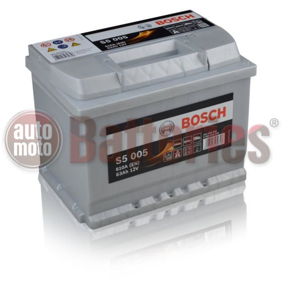 Μπαταρία Αυτοκινήτου Bosch S5005 12V 63AH-610EN A-Εκκίνησης