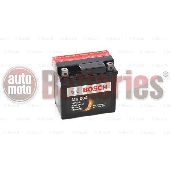 Μπαταρία Μοτοσυκλέτας Bosch M6004 AGM YTX5L-BS 12V 4AH 30EN