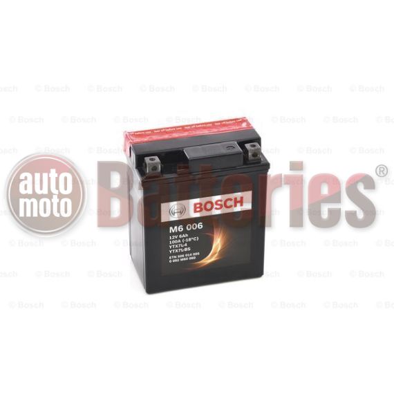 Μπαταρία Μοτοσυκλέτας Bosch M6006 AGM  YTX7L-BS 12V 6AH  100EN