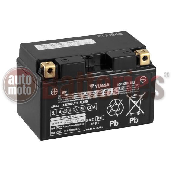 Μπαταρία Μοτοσυκλέτας Yuasa YTZ10S 12V  8.6AH  190CCA Made in Japan