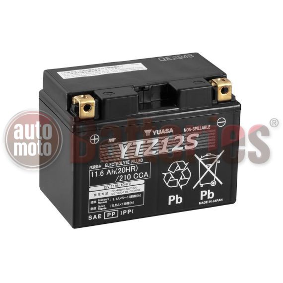 Μπαταρία Μοτοσυκλέτας Yuasa YTZ12S GEL 12V 11AH 210CCA Made in Japan