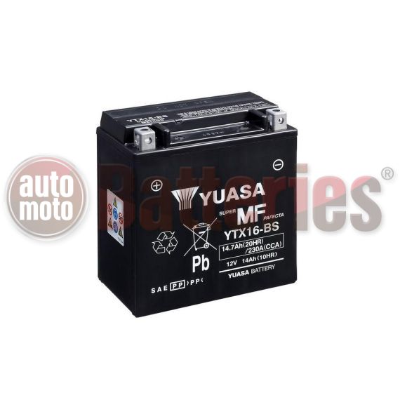Μπαταρία Μοτοσυκλέτας Yuasa YTX16-BS 12V 14.7AH 230CCA