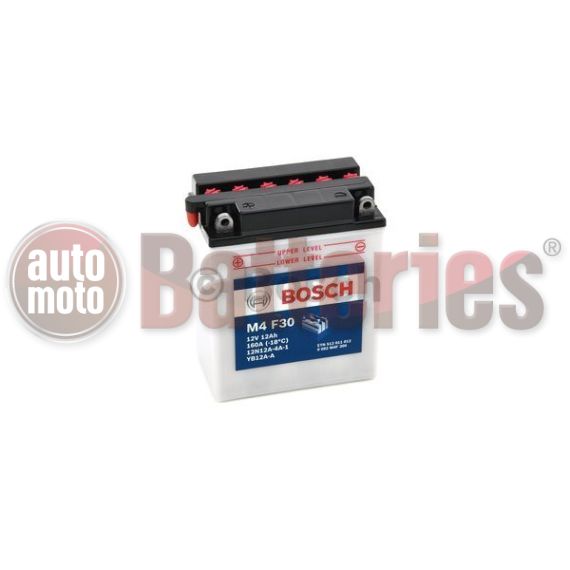 Μπαταρία Μοτοσυκλέτας Bosch YB12A-A Ανοιχτού Τύπου 0092M4F300