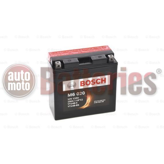 Μπαταρία Μοτοσυκλέτας Bosch M6020 AGM YT14B-BS 12V 12AH 190EN