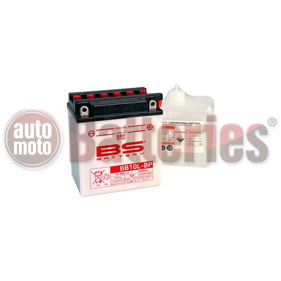 Μπαταρία Μοτοσυκλέτας BS-BATTERY  BB10L-BP  DRY 11.6AH 165EN Αντιστοιχία YB10L-BP