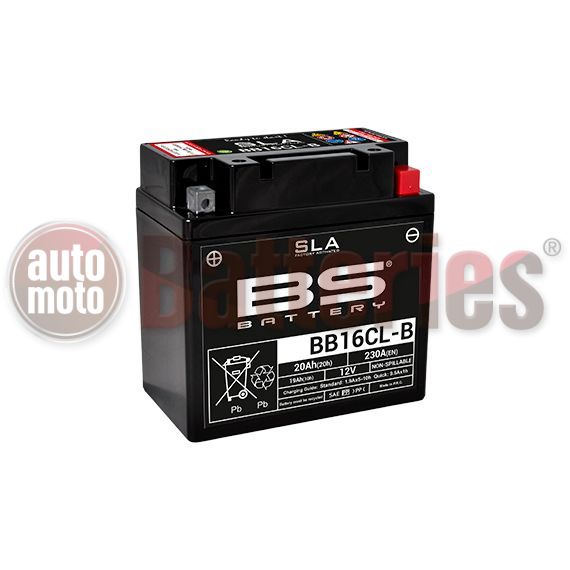Μπαταρία Μοτοσυκλέτας BS-BATTERY  BB16CL-B SLA   20AH 230EN Αντιστοιχία  YB16CL-B