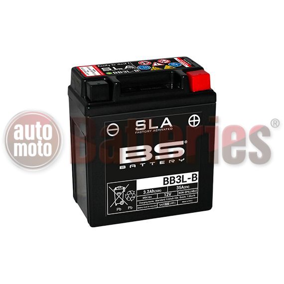 Μπαταρία Μοτοσυκλέτας BS-BATTERY BB3L-B SLA 3.2AH 35EN Αντιστοιχία YB3L-B