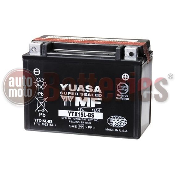 Μπαταρία Μοτοσυκλέτας Yuasa YTX15L-BS 12V 13.7AH 230CCA
