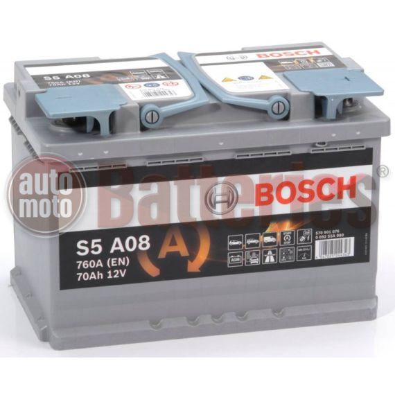 Μπαταρία Αυτοκινήτου  BOSCH  AGM  S5A08  Start  Stop  70AH 760EN Α-Εκκίνησης