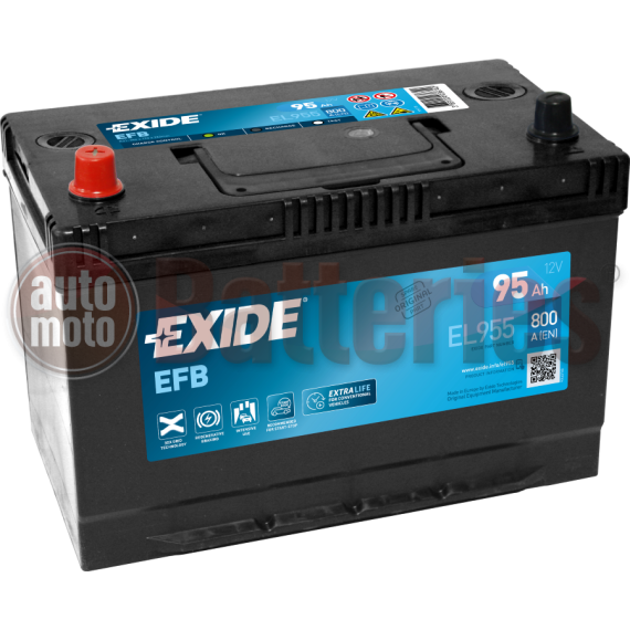 Μπαταρία Αυτοκινήτου EXIDE EFB Start Stop EL955  12V 95Ah  800A-Εκκίνησης