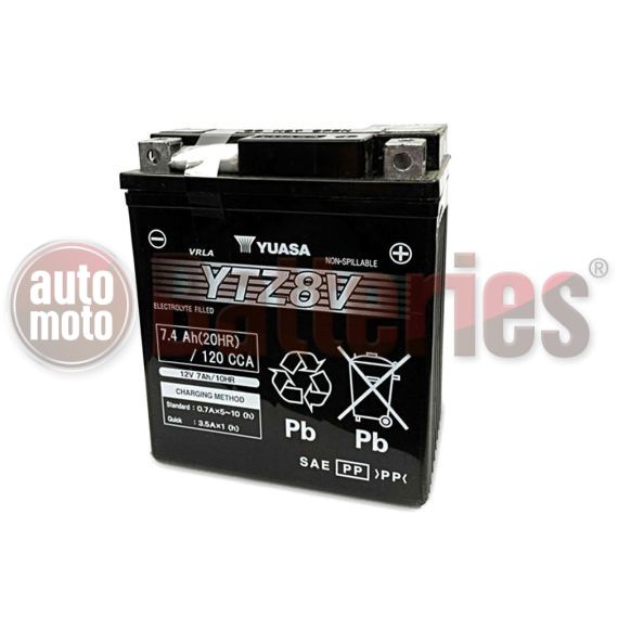 Μπαταρία Μοτοσυκλέτας Yuasa YTZ8V 12V 7.4 AH 120CC